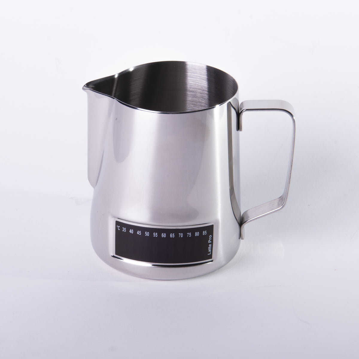 Frothing Jug with Thermometer Strip Fleet Coffee Company